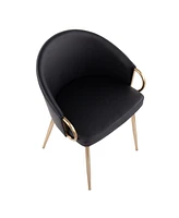 Lumisource Claire Contemporary Glam Chair Leather