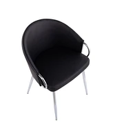 Lumisource Claire Contemporary Glam Chair - Silver