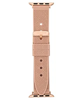 Anne Klein Women's Blush Textured Silicone Band designed for Apple Watch 42mm (Series 1-3 only) & 44/45/46/49mm (Ultra & Ultra 2)