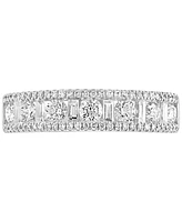 Effy Diamond Round & Baguette Band (3/4 ct. t.w.) in 14k White Gold