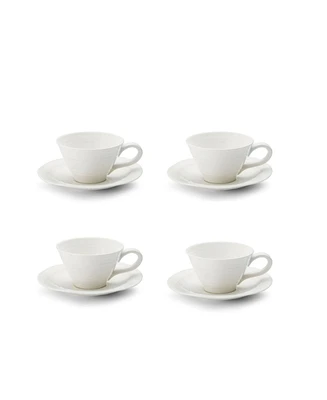 Portmeirion Sophie Conran Teacups & Saucers, Set of 4