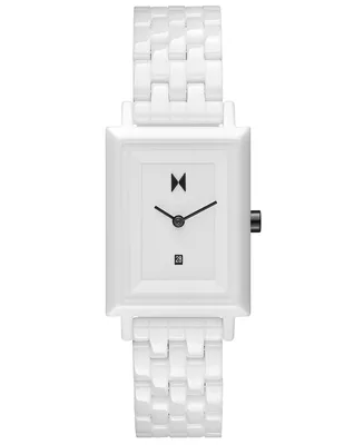 Mvmt Women's Signature Square White Ceramic Bracelet Watch 26mm