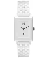 Mvmt Women's Signature Square White Ceramic Bracelet Watch 26mm