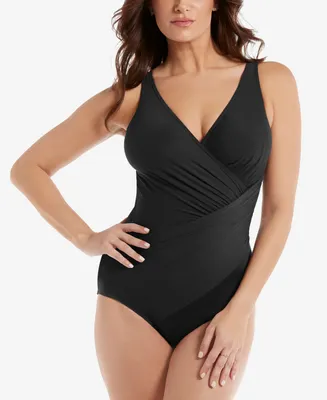 Miraclesuit Dd Cup Must Haves Oceanus Draped Allover-Slimming One-Piece Swimsuit
