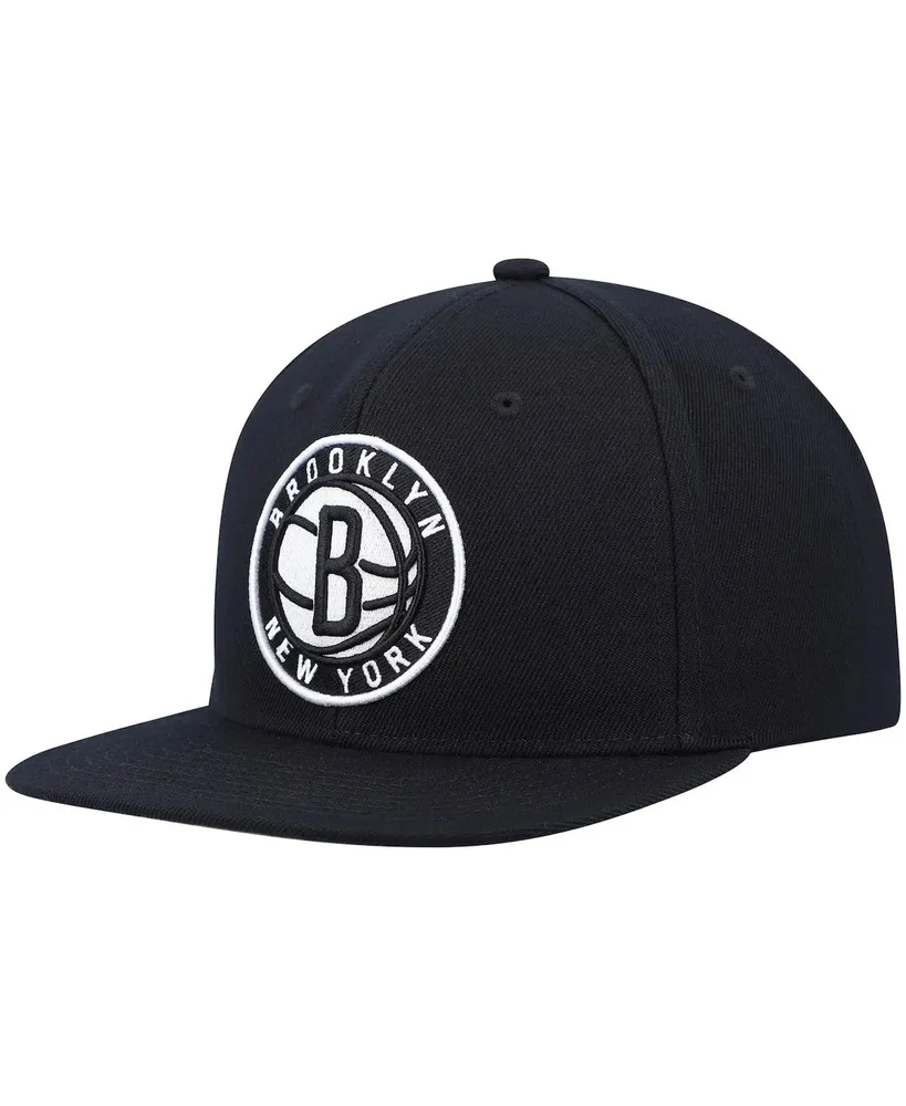 Men's Mitchell & Ness Black Brooklyn Nets Ground 2.0 Snapback Hat