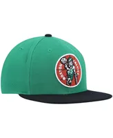 Men's Mitchell & Ness Kelly Green and Black Boston Celtics Hardwood Classics Team Two-Tone 2.0 Snapback Hat