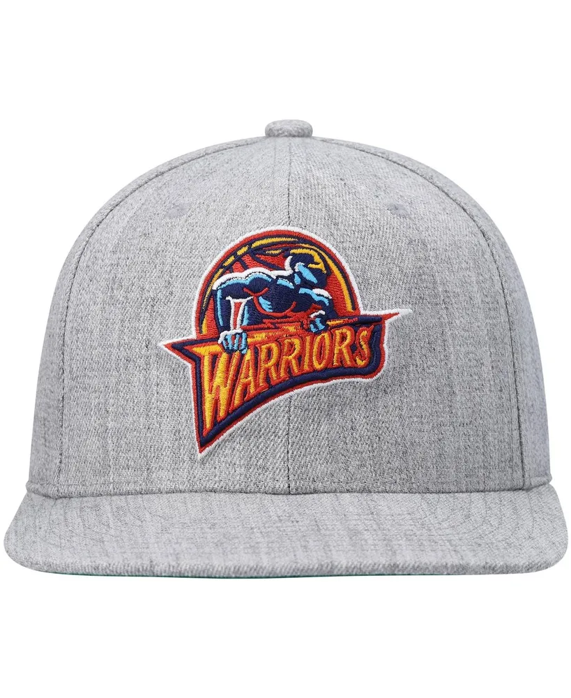 Men's Mitchell & Ness Heathered Gray Golden State Warriors Hardwood Classics Team 2.0 Snapback Hat