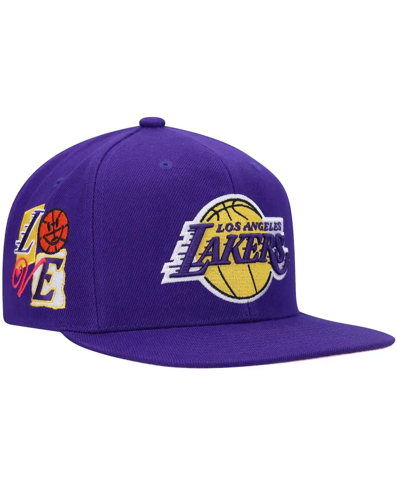 Men's Mitchell & Ness Purple Los Angeles Lakers All Love Snapback Hat