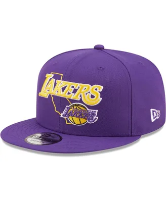 Men's New Era Purple Los Angeles Lakers Team State 9Fifty Snapback Hat