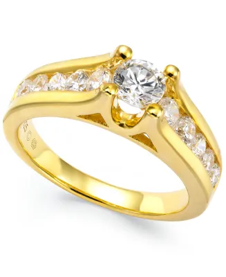 Certified Diamond Channel Engagement Ring in 14k Gold (1 ct. t.w.)