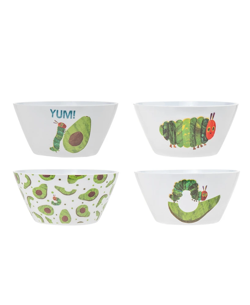 Godinger The World of Eric Carle, The Very Hungry Caterpillar Avocado Cereal Bowl Set of 4