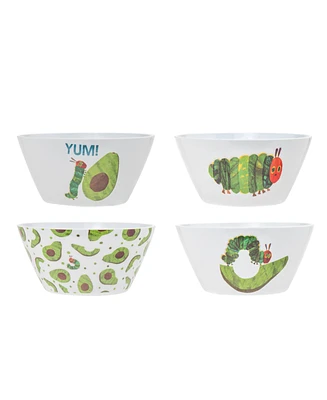 Godinger The World of Eric Carle, The Very Hungry Caterpillar Avocado Cereal Bowl Set of 4