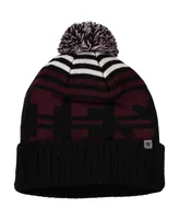 Men's Top of the World Black and Maroon Texas A&M Aggies Colossal Cuffed Knit Hat with Pom