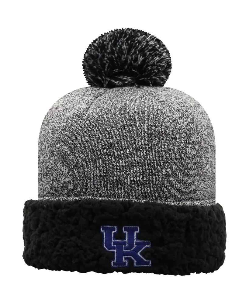 Women's Top of the World Black Kentucky Wildcats Snug Cuffed Knit Hat with Pom