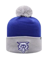 Men's Top of the World Royal and Gray Kentucky Wildcats Core 2-Tone Cuffed Knit Hat with Pom