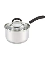 Cook N Home Saucepan Sauce Pot with Lid 3 Quart Stainless Steel, Stay Cool Handle, silver