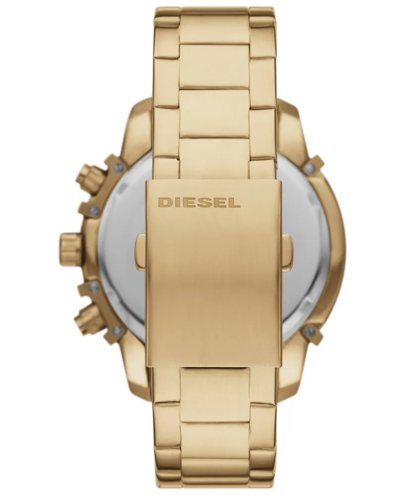 Diesel Men's Chronograph Griffed Gold-Tone Stainless Steel Bracelet Watch 48mm