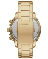 Diesel Men's Chronograph Griffed Gold-Tone Stainless Steel Bracelet Watch 48mm