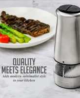 Ovente Electric Salt and Pepper Grinder - Silver