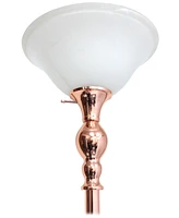 Elegant Designs 1 Light Torchiere Floor Lamp - Rose Gold