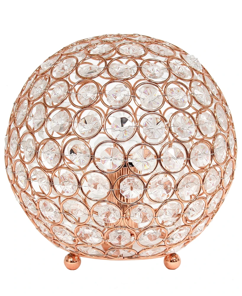 Elegant Designs Elipse 8" Crystal Ball Sequin Table Lamp