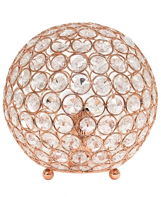 Elegant Designs Elipse 8" Crystal Ball Sequin Table Lamp