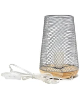 Simple Designs Wired Mesh Uplight Table Lamp