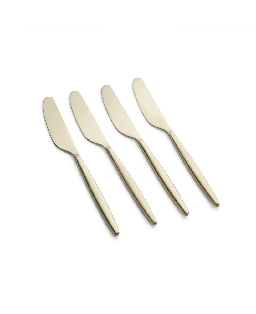 Cambridge Silversmiths Gaze Champagne Satin Spreaders Set, 4 Piece - Champagne Gold