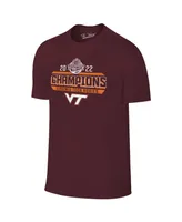 Men's Original Retro Brand Maroon Virginia Tech Hokies 2022 Acc Basketball Conference Tournament Champions Locker Room T-shirt