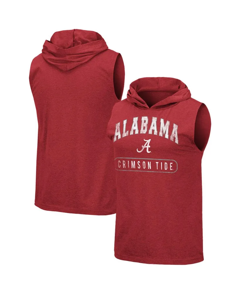 Men's Colosseum Crimson Alabama Crimson Tide Varsity Hoodie Tank Top