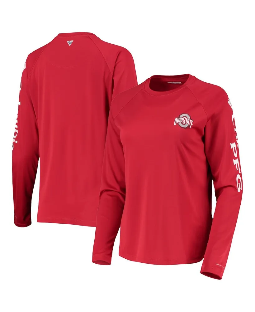Columbia Women's Columbia Scarlet Ohio State Buckeyes Pfg Tidal Long Sleeve  T-shirt
