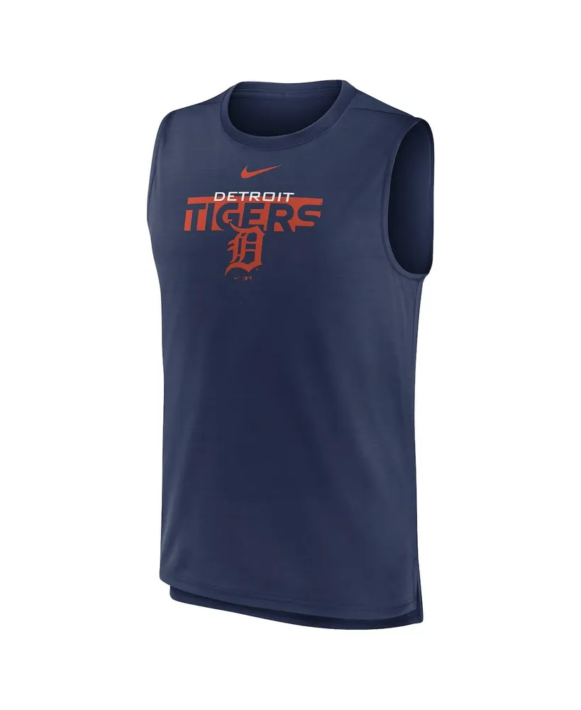 Men's Nike Navy Detroit Tigers Knockout Stack Exceed Performance Muscle Tank Top