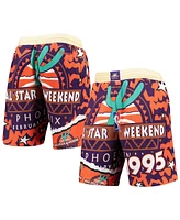 Men's Mitchell & Ness Orange, Purple Hardwood Classics 1995 All-Star Weekend Jumbotron 2.0 Mesh Shorts