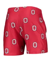 Men's Concepts Sport Scarlet Ohio State Buckeyes Flagship Allover Print Jam Shorts