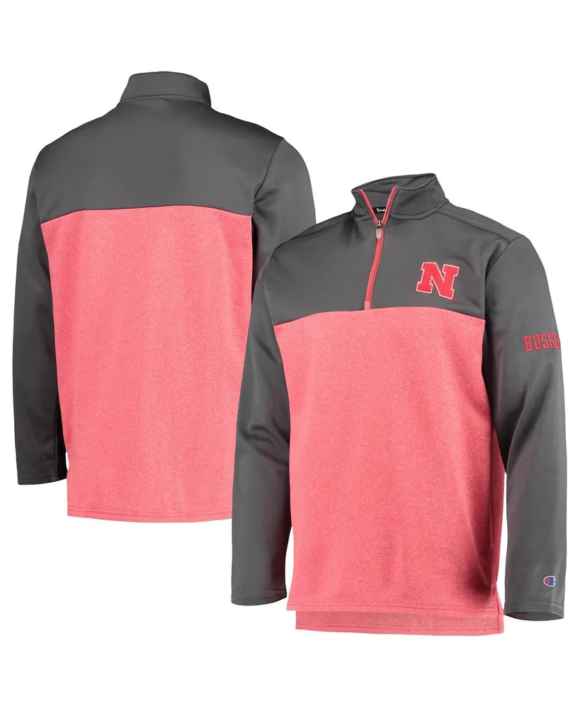 Men's Champion Scarlet Nebraska Huskers Gameday Quarter-Zip Jacket