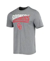Men's Champion Gray Oklahoma Sooners Wordmark Slash T-shirt