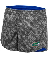 Women's Colosseum Royal, Charcoal Florida Gators Fun Stuff Reversible Shorts