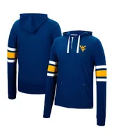 Men's Colosseum Navy West Virginia Mountaineers Lebowski Hoodie Long Sleeve T-shirt