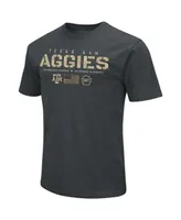 Men's Colosseum Heathered Black Texas A M Aggies Oht Military-Inspired Appreciation Flag 2.0 T-shirt