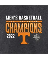 Men's Fanatics Heathered Charcoal Tennessee Volunteers 2022 Sec Basketball Conference Tournament Champions Locker Room T-shirt