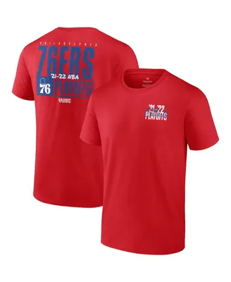 Men's Fanatics Red Philadelphia 76ers 2022 Nba Playoffs Dunk T-shirt