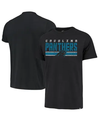Men's '47 Black Carolina Panthers Team Stripe T-shirt