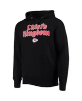 Men's '47 Brand Black Kansas City Chiefs Wordmark Regional Headline Pullover Hoodie