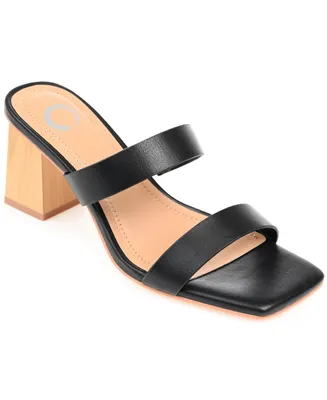 Journee Collection Women's Nolla Square Toe Sandals