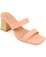 Journee Collection Women's Nolla Square Toe Sandals