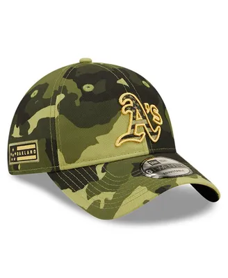 Men's New Era Camo Oakland Athletics 2022 Armed Forces Day 9TWENTY Adjustable Hat