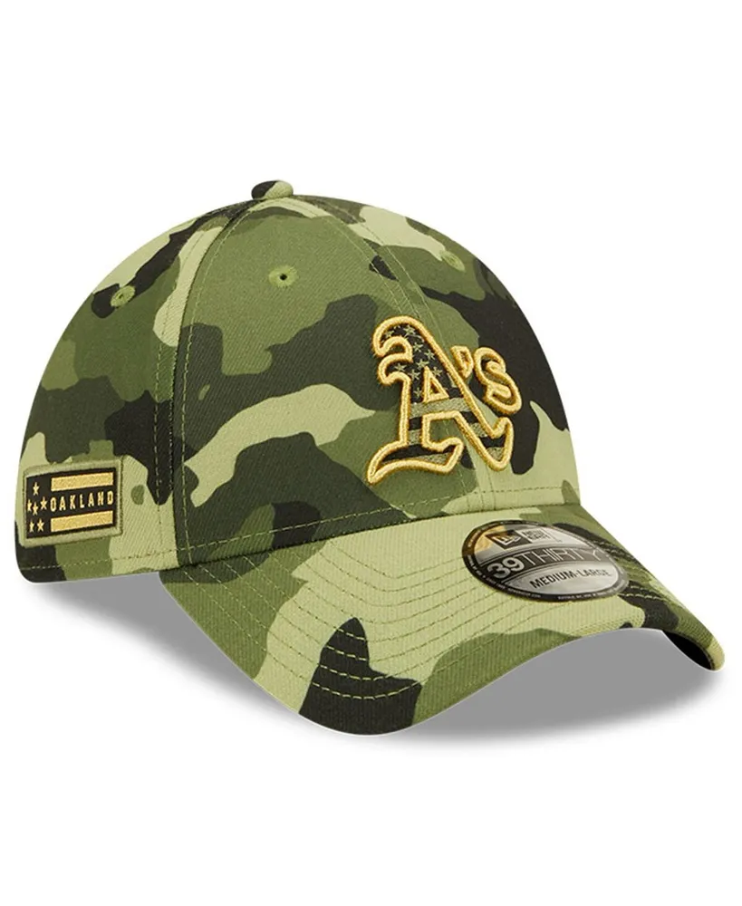 Men's New Era Camo Oakland Athletics 2022 Armed Forces Day 39THIRTY Flex Hat