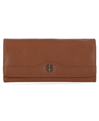 Giani Bernini Pebble Leather Receipt Wallet, Created for Macy's - Chocolate