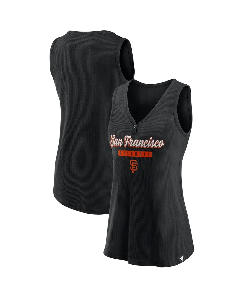 San Francisco Giants Women's Plus Size Scoop Neck Racerback Tank Top - Black