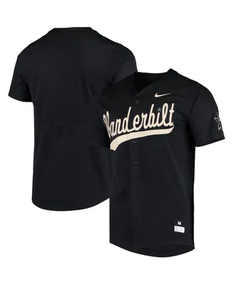 Men's Nike Black Vanderbilt Commodores Vapor Untouchable Elite Replica Full-Button Baseball Jersey